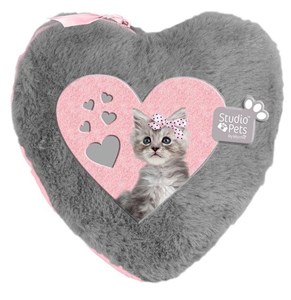 Obrazek Saszetka pluszowa serduszko Studio Pets szara