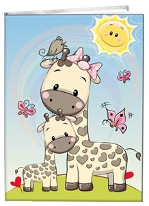 Bild von Notes gładki 13x18cm Żyrafy