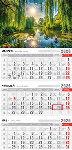 Bild von Kalendarz 2026 trójdzielny ekonomiczny Wiosna KTE VE17