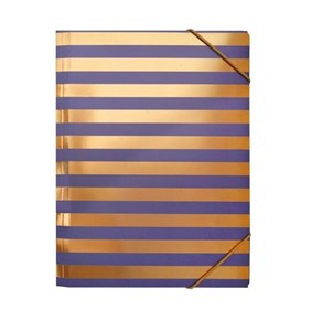 Bild von Teczka A4 fioletowo złote paski