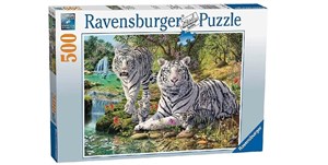 Obrazek Puzzle 500 Białe tygrysy