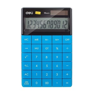 Obrazek Kalkulator 12-pozycyjny niebieski DELI