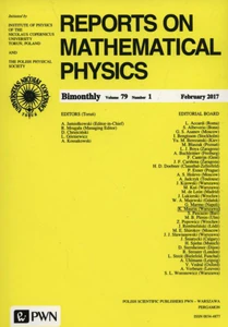 Bild von Reports on Mathematical Physics 79/1