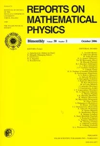 Obrazek Reports on Mathematical Physics 58/2
