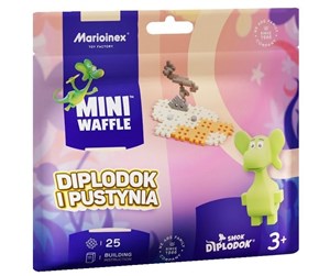 Obrazek Mini Waffle 25el Smok Diplodok i Pustynia