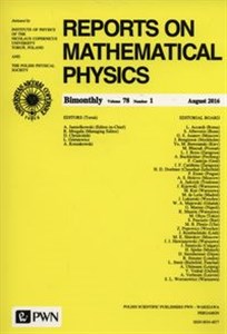 Obrazek Reports on Mathematical Physics 78/1 2016