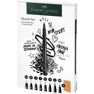 Obrazek Zestaw Pitt Artist Pen Faber-Castell black