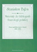 Materiały ... - Stanisław Bąba -  Książka z wysyłką do Niemiec 