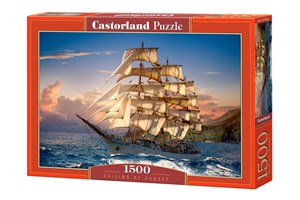Bild von Puzzle Sailing at Sunset 1500