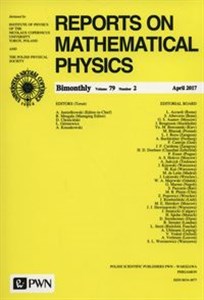 Bild von Reports on Mathematical Physics 79/2/2017