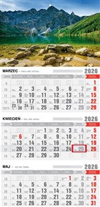 Bild von Kalendarz 2026 trójdzielny ekonomiczny z magnesem Tatry KTM VM18