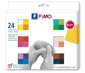 Obrazek Zestaw FIMO soft kolory Basic 24x25g Staedtler