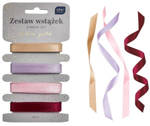Bild von Zestaw wstążek 4x2m Satin Gold