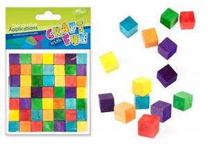 Bild von Ozdoba dekoracyjna drewniane kostki kolorowe