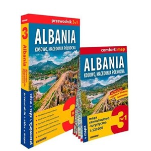 Bild von Albania, Kosowo, Macedonia Północna 3w1 przewodnik + atlas + mapa