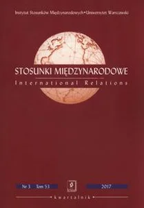 Obrazek Stosunki Międzynarodowe nr 3 tom 53  2017
