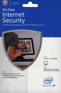 Obrazek McAfee Internet Security 2015 1 PC OEM bez prawa odsprzedaży