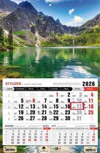 Bild von Kalendarz 2026 trójdzielny jednodzielny Tatry KTJ1  V41