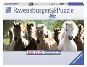 Obrazek Puzzle 1000 Panoramiczne Dzikie konie