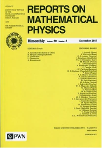 Bild von Reports on Mathematical Physics 80/3