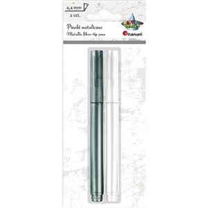 Obrazek Pisak metaliczny biały + srebrny
