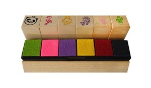 Bild von Zestaw 6 stempli drewnianych