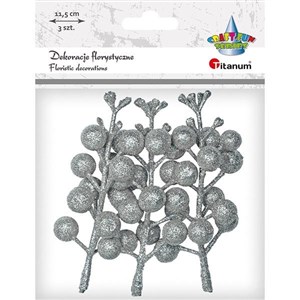 Obrazek Gałązki owoców winobluszczu srebrne 3szt