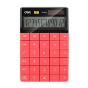 Pokaż szczegóły dla Kalkulator 12-pozycyjny czerwony DELI Polnische buch : Kalkulator...
