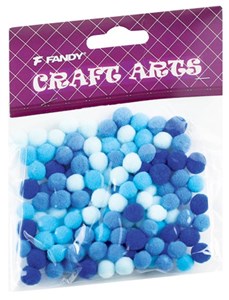 Obrazek Pompony kolorowe niebieskie 120szt FANDY