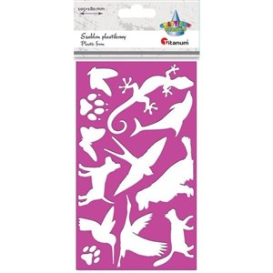 Obrazek Szablon plastkowy 105x180mm Zwierzęta