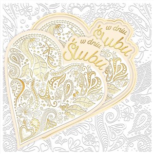 Bild von Karnet KW Ślub serce Pattern