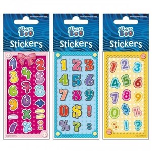 Bild von Naklejki Sticker BOO silver cyferki