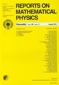 Obrazek Reports on Mathematical Physics 68/1 Pergamon