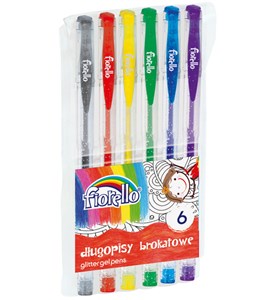 Bild von Długopisy żelowe Fiorello z brokatem 6 kolorów