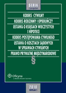 Obrazek Kodeks cywilny Kodeks rodzinny i opiekuńczy Ustawa o księgach wieczystych i hipotece Kodeks postępowania cywilnego Ustawa o kosztach sądowych w sprawach cywilnych Prawo prywatne międzynarodowe