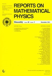 Bild von Reports on Mathematical Physics 68/3