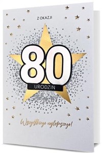 Obrazek Karnet Urodziny 80