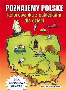 Bild von Poznajemy Polskę Kolorowanka z naklejkami dla dzieci Gra planszowa gratis