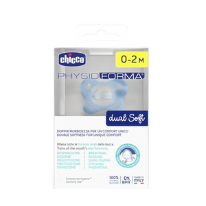Obrazek Smoczek PhysioForma Dual Soft niebieski 0-2m