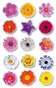 Obrazek Naklejki błyszczące - Kwiaty