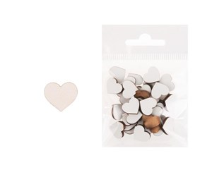 Bild von Dekoracja drewniana 36szt Serce małe