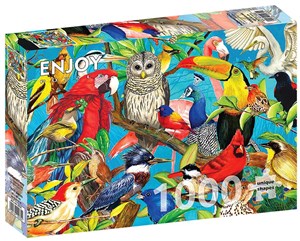 Bild von Puzzle 1000 Kolorowe ptaki