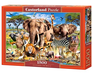 Bild von Puzzle 1500 Zwierzęta sawanny C-151950-2