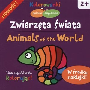 Bild von Zwierzęta świata Kolorowanki polsko-angielskie z naklejkami