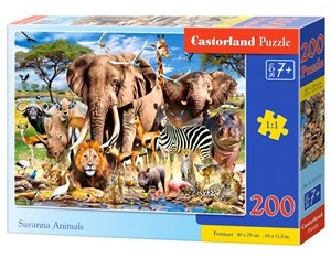 Obrazek Puzzle 200 Zwierzęta sawanny B-222155