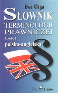 Obrazek Słownik terminologii prawniczej polsko-angielska część 1