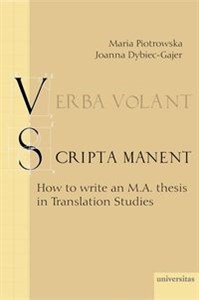 Bild von Verba volant scripta manent How to write an M.A. thesis in Translation Studies