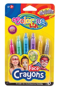 Bild von Kredki do malowania twarzy Colorino Kids Metallic 6 kolorów
