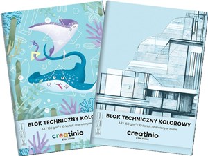 Obrazek Blok techniczny kolorowy A3/10K Creatinio (10szt)