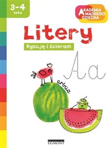 Obrazek Litery Rysuję i ścieram + pisak Akademia mądrego dziecka. 3-4 lata